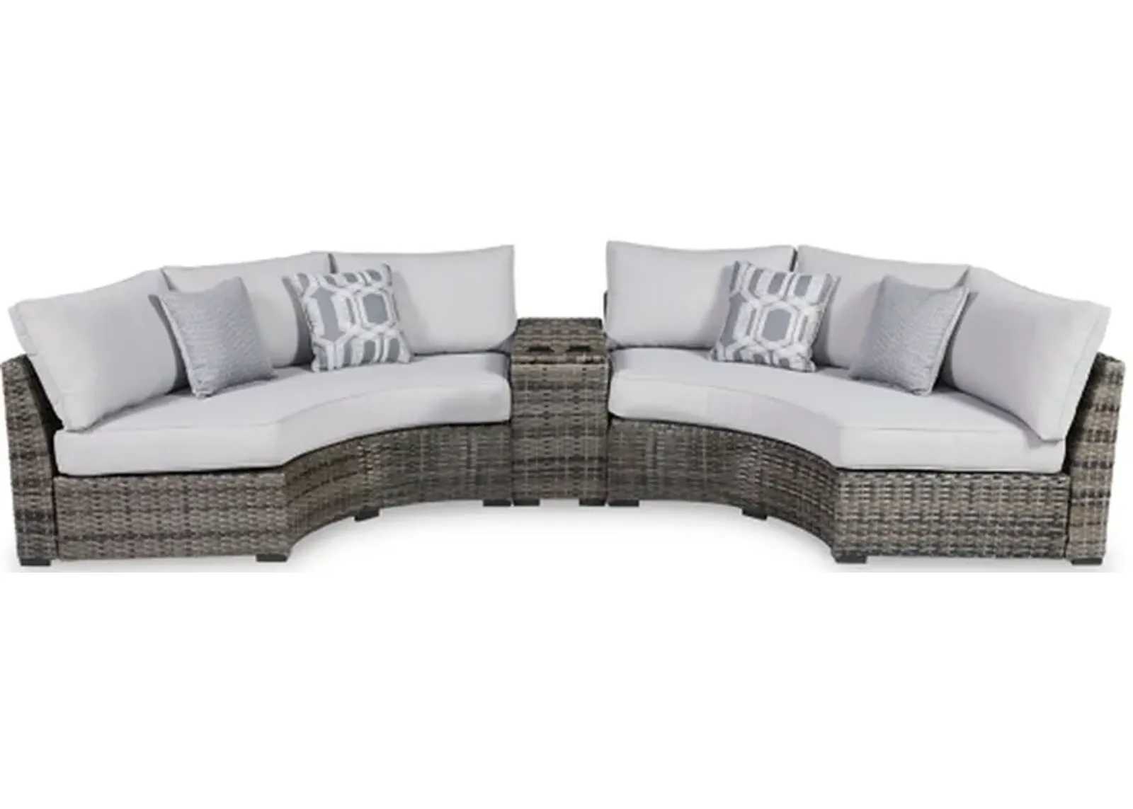 Signature Design by Ashley® Harbor Court 3-Piece Gray Outdoor Sectional