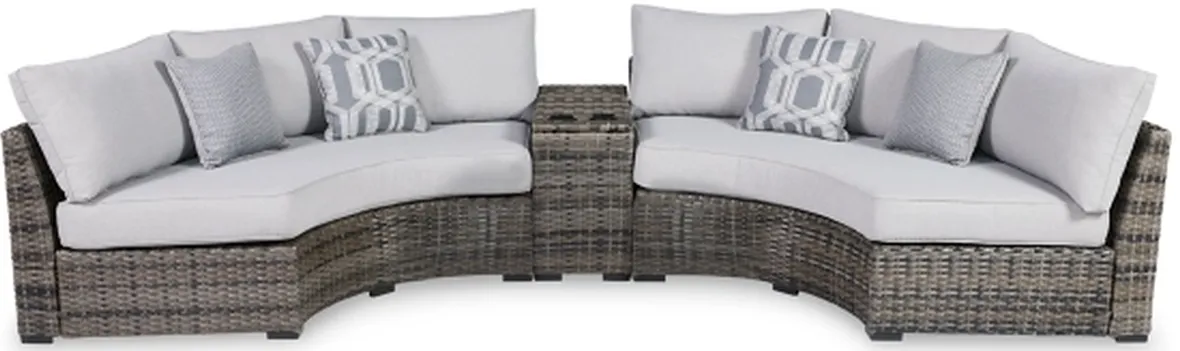 Signature Design by Ashley® Harbor Court 3-Piece Gray Outdoor Sectional