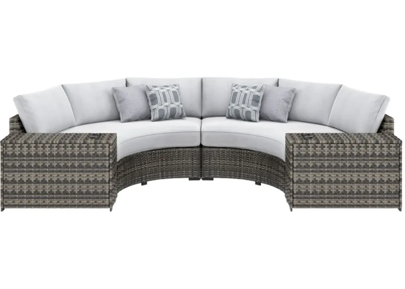 Signature Design by Ashley® Harbor Court 4-Piece Gray Outdoor Sectional