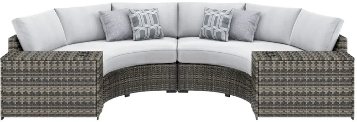 Signature Design by Ashley® Harbor Court 4-Piece Gray Outdoor Sectional