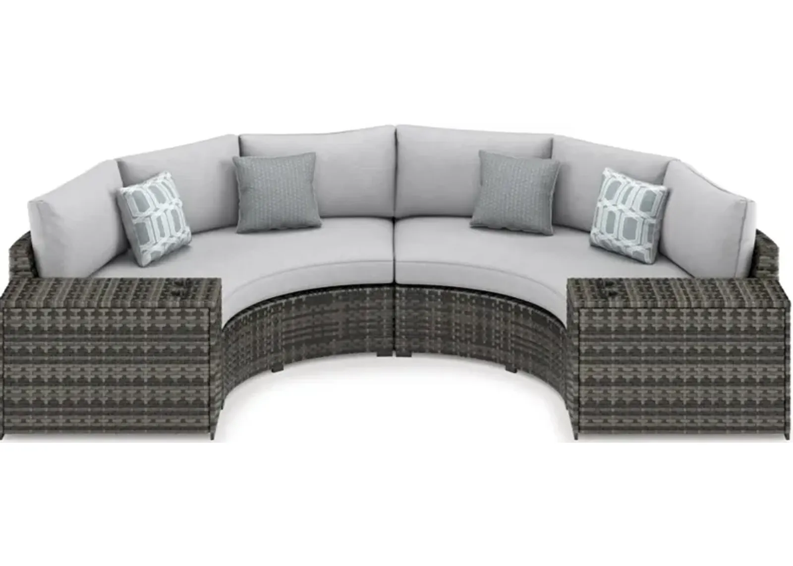 Signature Design by Ashley® Harbor Court 4-Piece Gray Outdoor Sectional