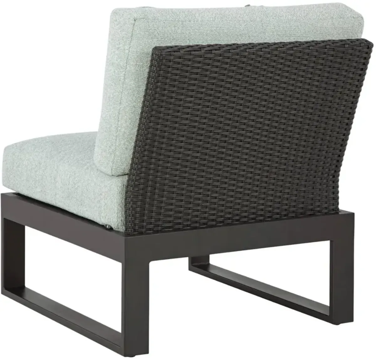 Signature Design by Ashley® Beachloft 3-Piece Black/Gray Aluminum Outdoor Sectional