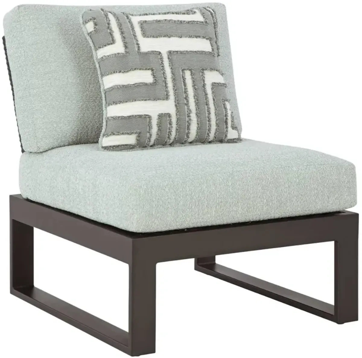 Signature Design by Ashley® Beachloft 3-Piece Black/Gray Aluminum Outdoor Sectional