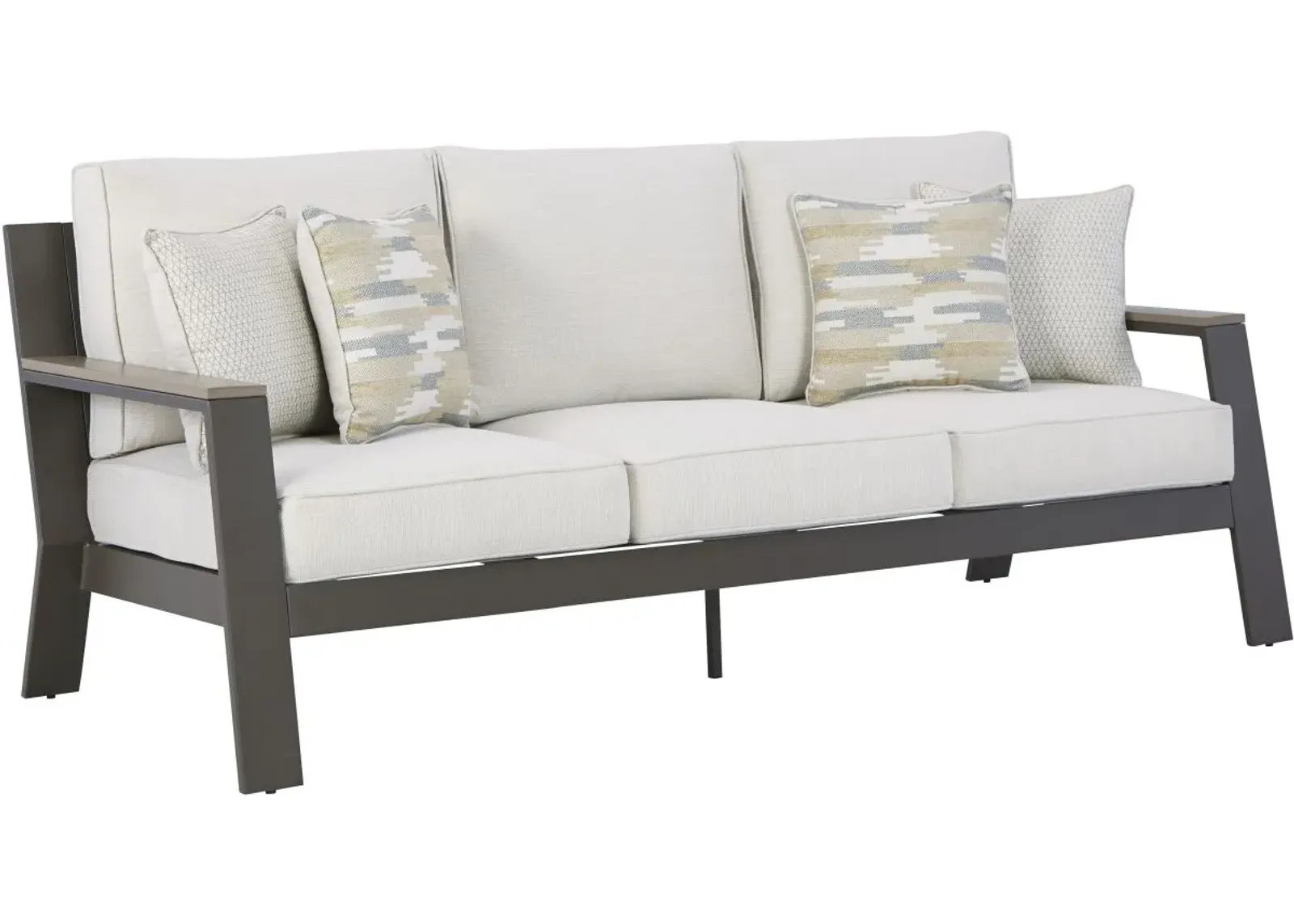 Signature Design by Ashley® Tropicava Taupe/White Outdoor Sofa