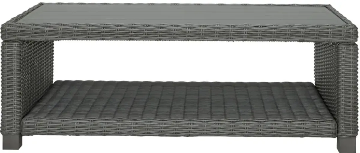 Signature Design by Ashley® Elite Park Gray Aluminum/Resin Wicker Outdoor Cocktail Table