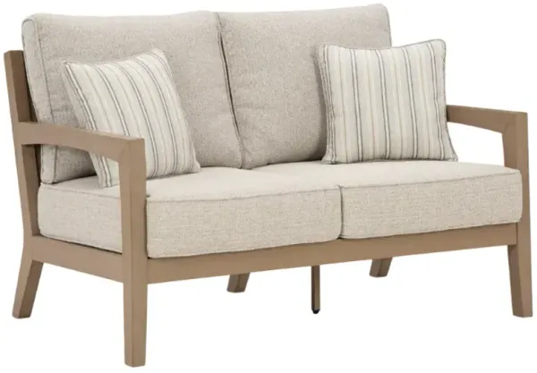 Signature Design by Ashley® Hallow Creek Driftwood Fabric/Resin Outdoor Loveseat with Cushion