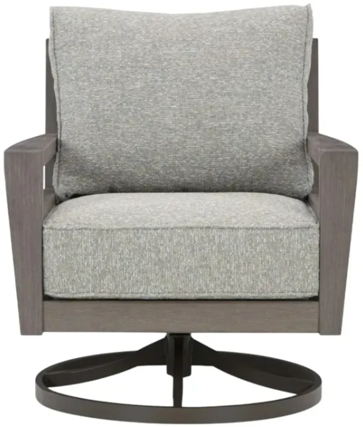 Signature Design by Ashley® Hillside Barn Brown/Gray Fabric/Wooden Outdoor Swivel Lounge