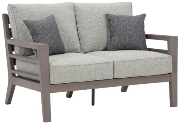Signature Design by Ashley® Hillside Barn Brown/Gray Fabric/Resin Outdoor Loveseat with Cushion