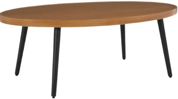Signature Design by Ashley® Horizon Hall Brown Aluminum/Wooden Outdoor Coffee Table