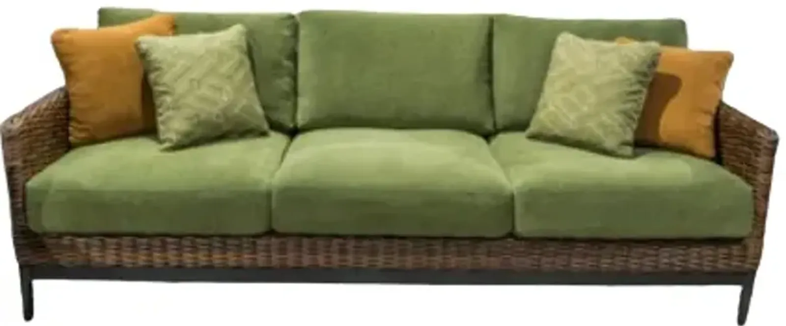 Signature Design by Ashley® Horizon Hall Brown/Green Rattan Outdoor Sofa