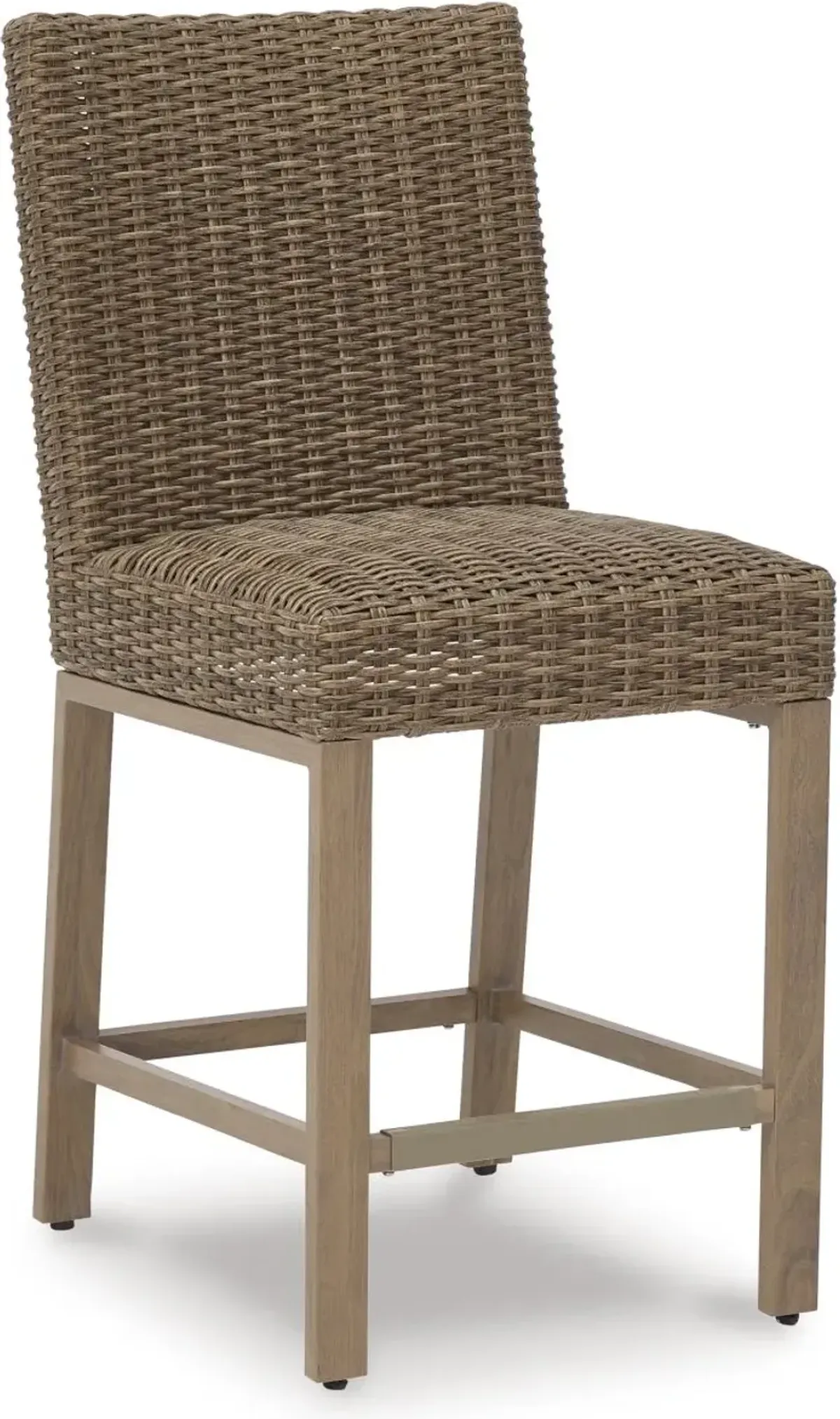 Signature Design by Ashley® Walton Bridge 2-Piece Driftwood Outdoor Bar Stool Set