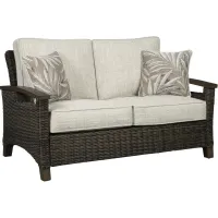 Signature Design by Ashley® Paradise Trail Medium Brown Loveseat with Cushion