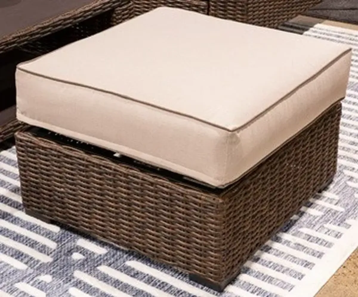 Signature Design by Ashley® Coastline Bay Outdoor Ottoman with Cushion