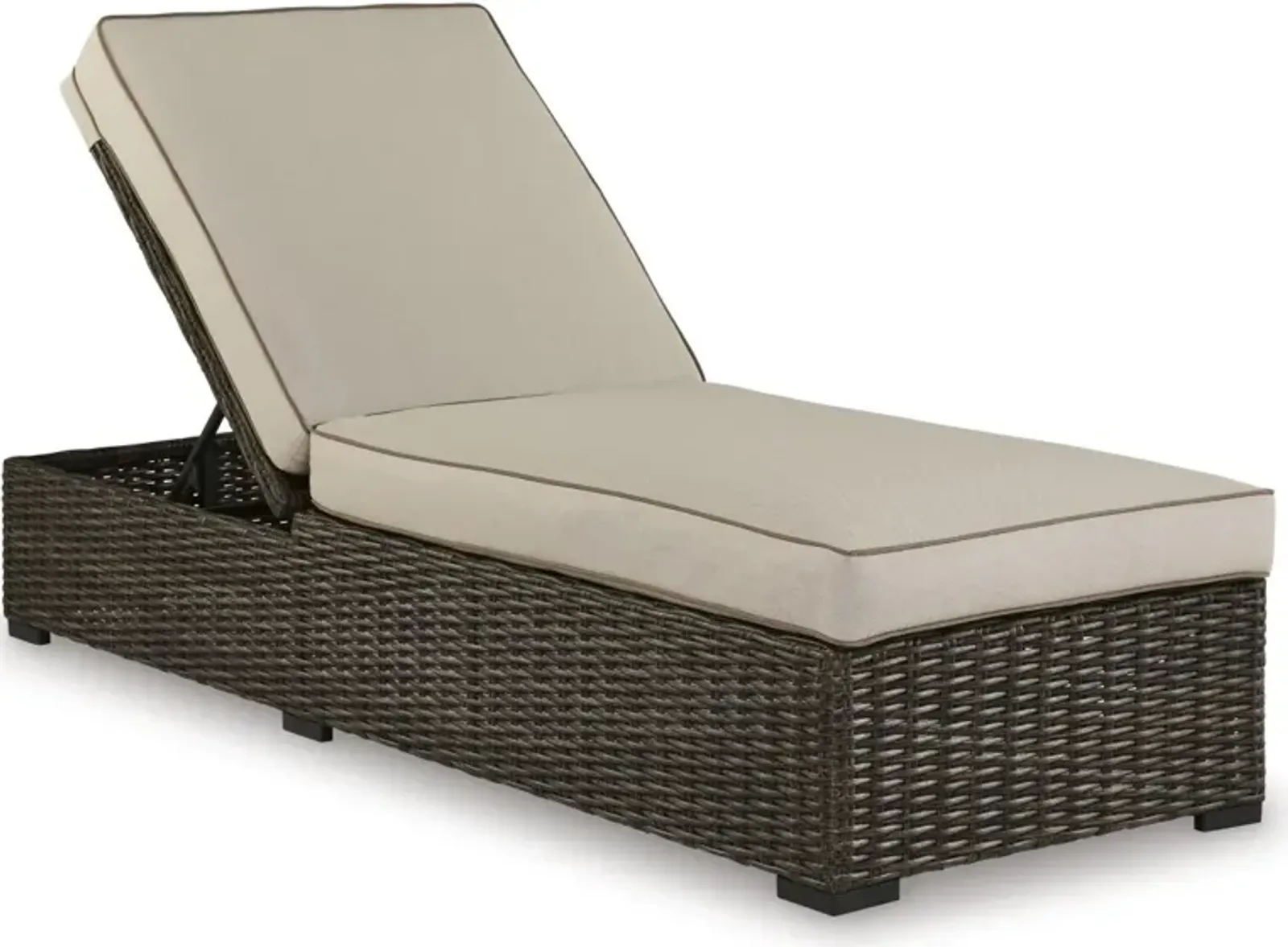 Signature Design by Ashley® Coastline Bay Brown Outdoor Chaise Lounge with Cushion