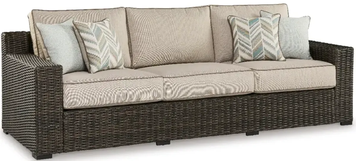 Signature Design by Ashley® Coastline Bay Brown Outdoor Sofa with Chaise