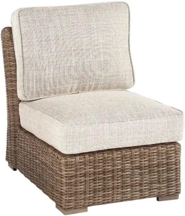 Signature Design by Ashley® Beachcroft Beige Wicker Outdoor Armless Chair