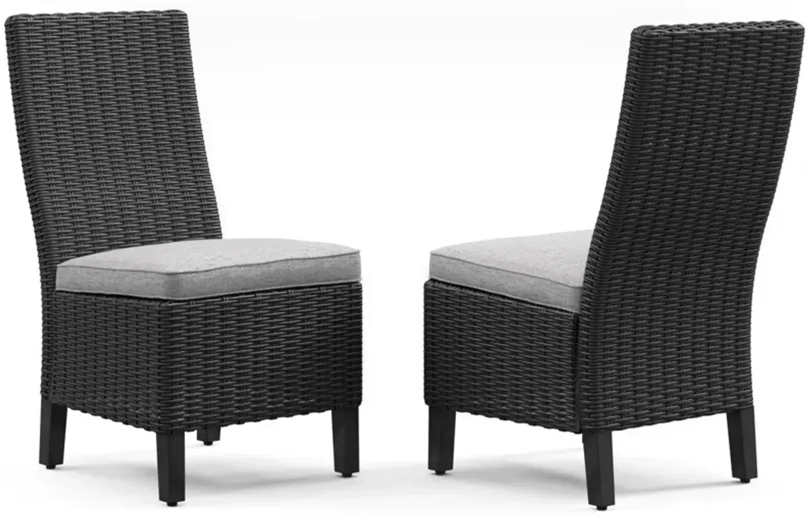 Signature Design by Ashley® Beachcroft 2-Piece Black Outdoor Side Chair Set