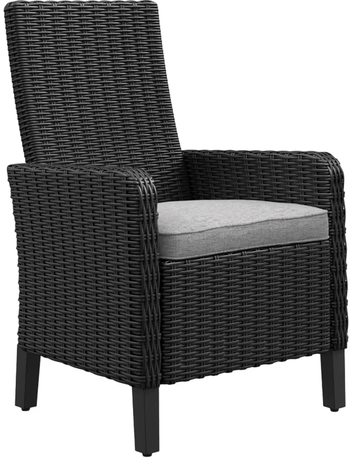 Signature Design by Ashley® Beachcroft 2-Piece Black/Light Gray Fabri/Resin Outdoor Dining Arm Chair