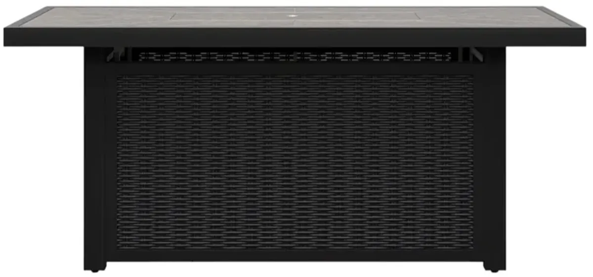 Signature Design by Ashley® Beachcroft Black/Light Gray Aluminum/Resin Outdoor Fire Pit Table