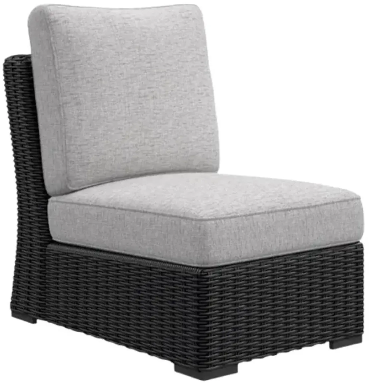Signature Design by Ashley® Beachcroft 6-Piece Black/Light Gray Fabric/Natural Materials Outdoor Sectional