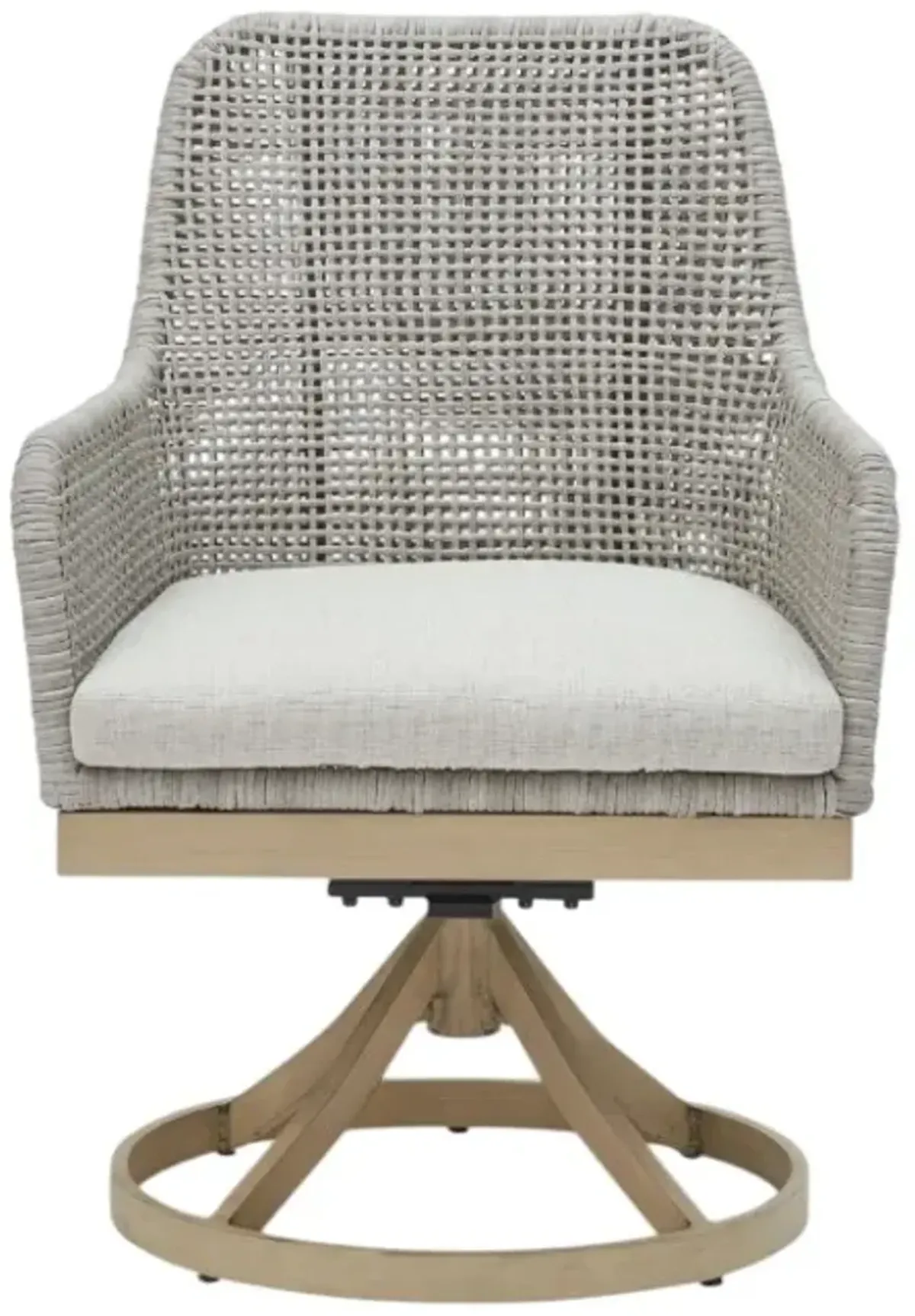 Signature Design by Ashley® Seton Creek Gray Aluminum/Resin Outdoor Swivel Dining Chair