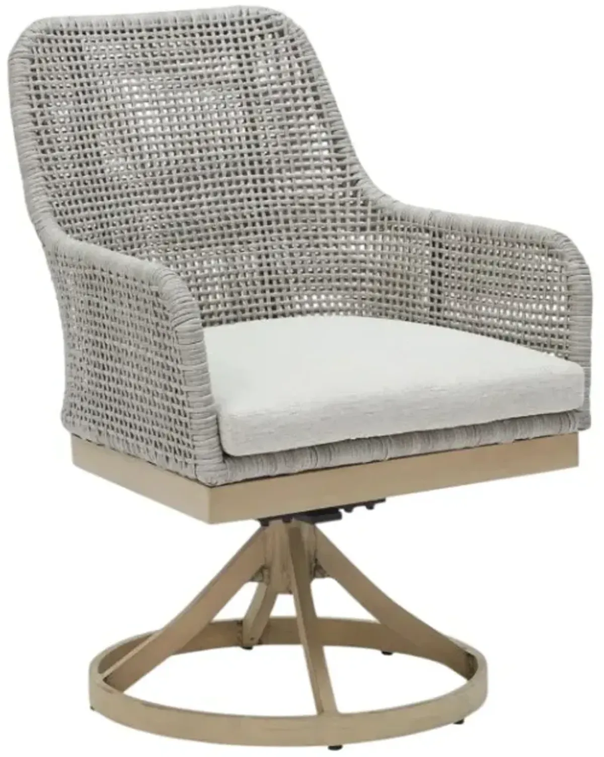 Signature Design by Ashley® Seton Creek Gray Aluminum/Resin Outdoor Swivel Dining Chair