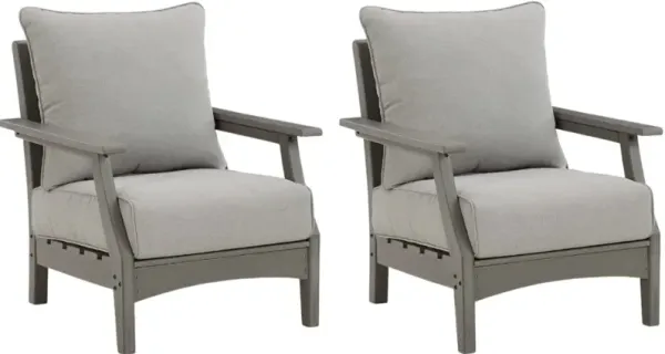 Signature Design by Ashley® Visola 2-Piece Gray Lounge Chair Set
