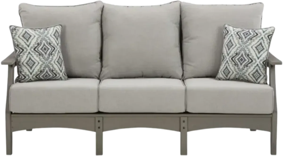 Signature Design by Ashley® Visola Gray Nuvella/Polyethylene Outdoor Sofa with Cushion