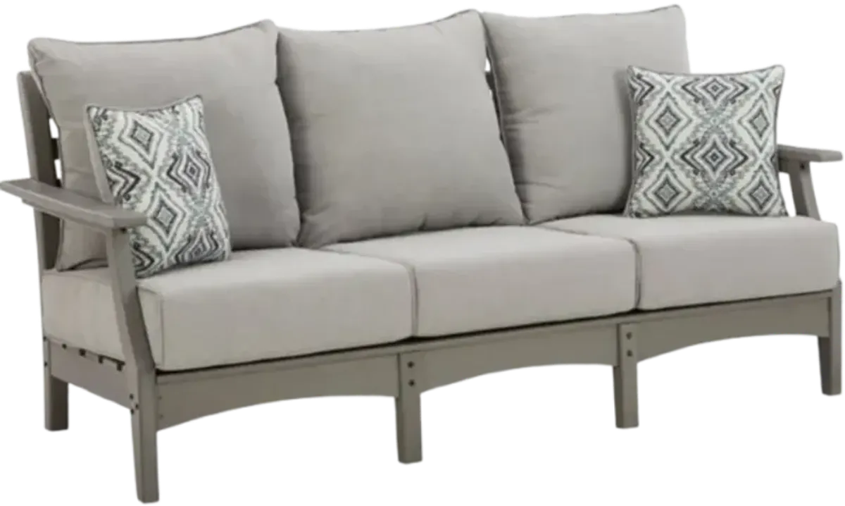 Signature Design by Ashley® Visola Gray Nuvella/Polyethylene Outdoor Sofa with Cushion