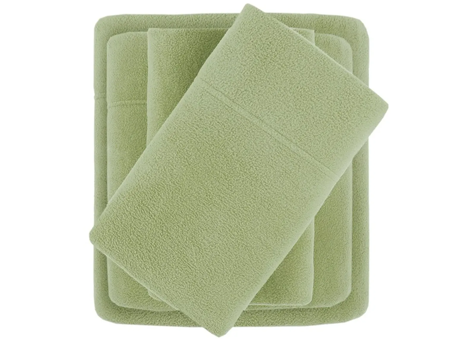 Olliix by True North by Sleep Philosophy Green Twin Micro Fleece Sheet Set