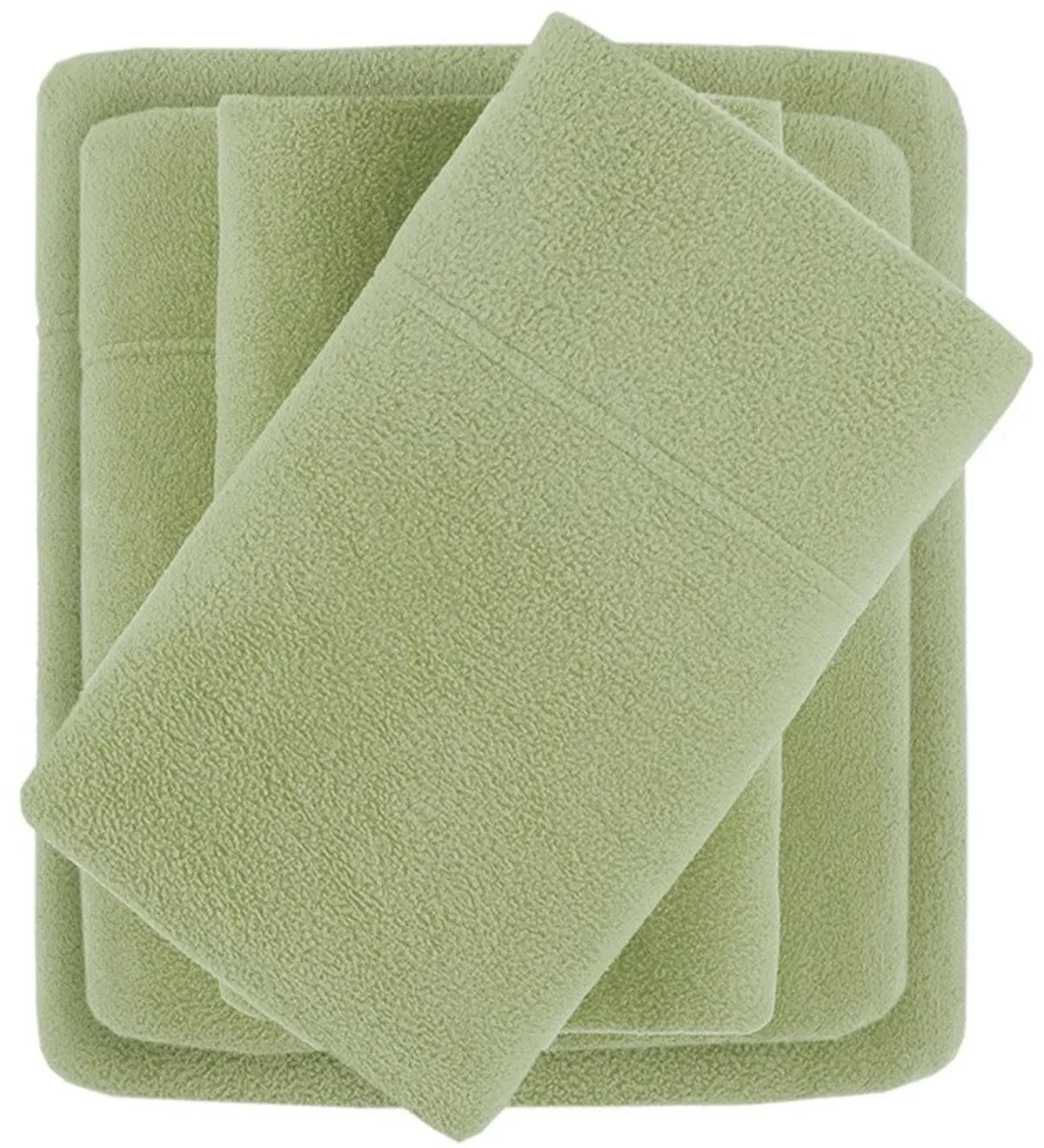 Olliix by True North by Sleep Philosophy Green Twin Micro Fleece Sheet Set