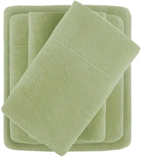 Olliix by True North by Sleep Philosophy Green Queen Micro Fleece Sheet Set