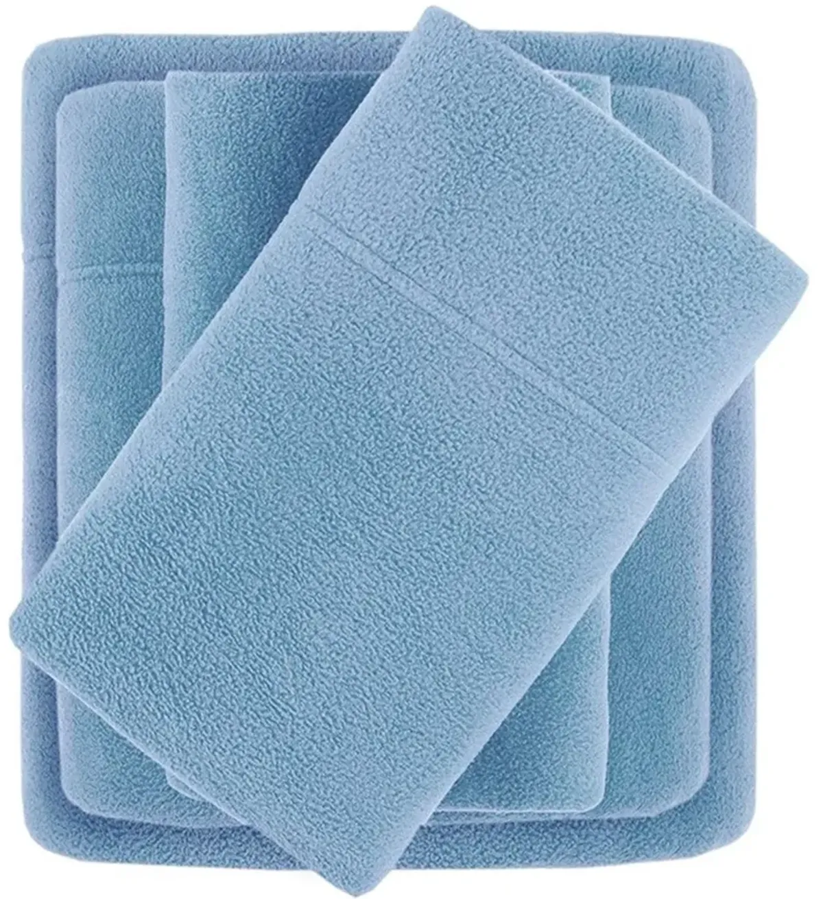 Olliix by True North by Sleep Philosophy Blue Queen Micro Fleece Sheet Set