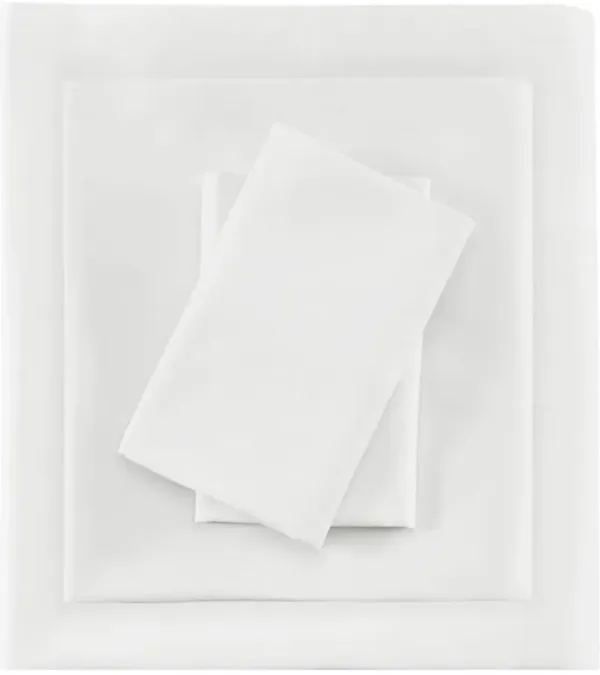 Olliix by Madison Park White King 600 Thread Count 100% Pima Cotton Sheet Set
