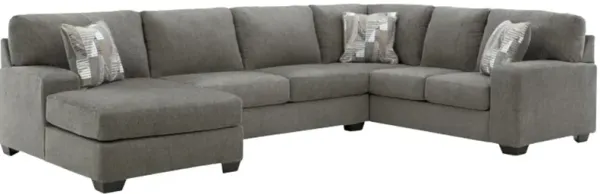 Signature Design by Ashley® Clarington 3-Piece Graystone Left Arm Facing Full Sleeper Sectional and Chaise