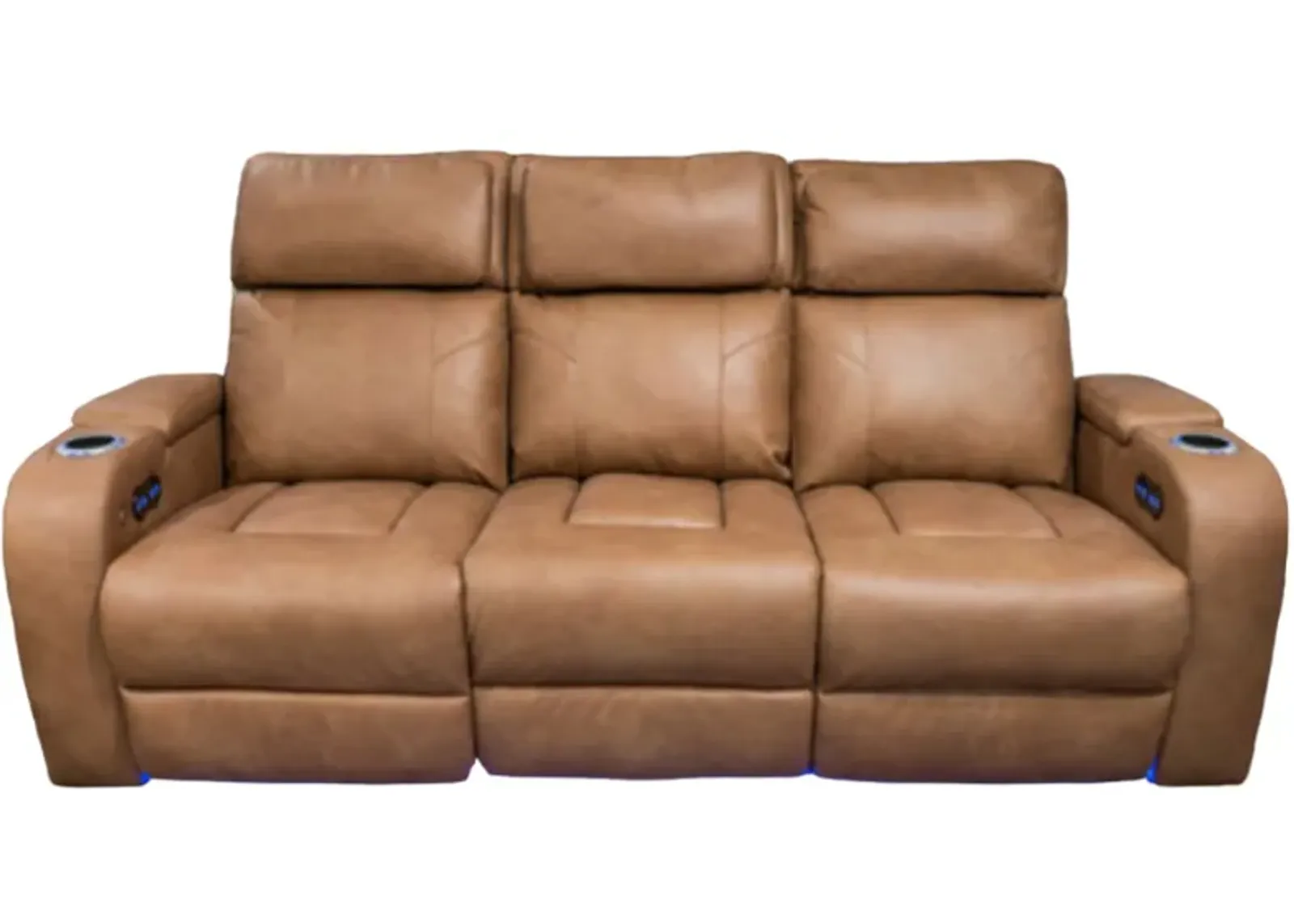 Signature Design by Ashley® Clean-Slate Caramel Power Reclining Sofa with Adjustable Headrest