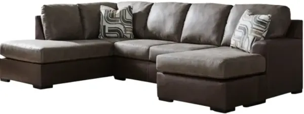 Signature Design by Ashley® Castille Way 2-Piece Fossil Left Arm Facing Sectional and Chaise
