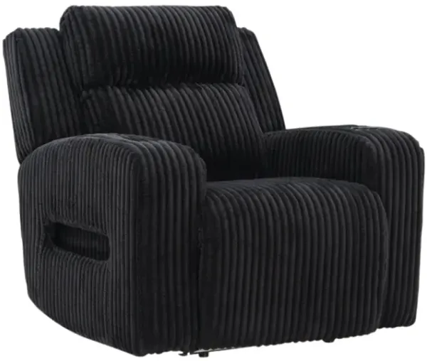 Signature Design by Ashley® Forest Lake Black Power Recliner with Adjustable Headrest