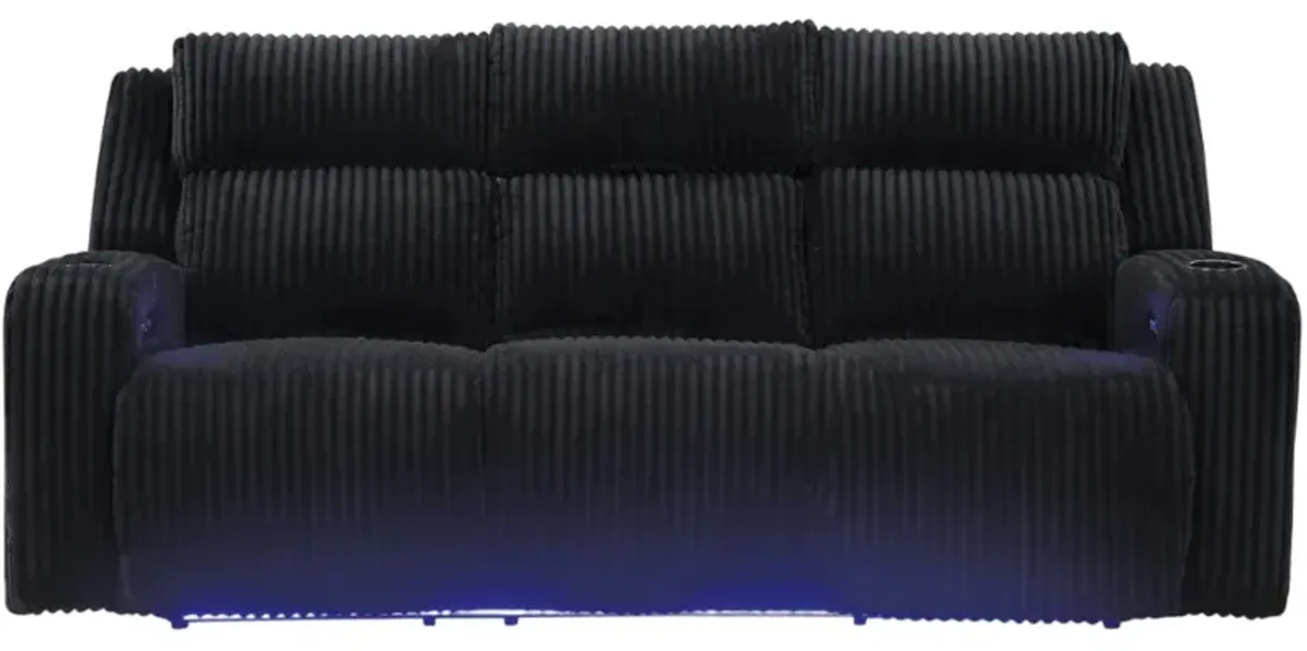 Signature Design by Ashley® Forest Lake Black Power Reclining Sofa with Adjustable Headrest