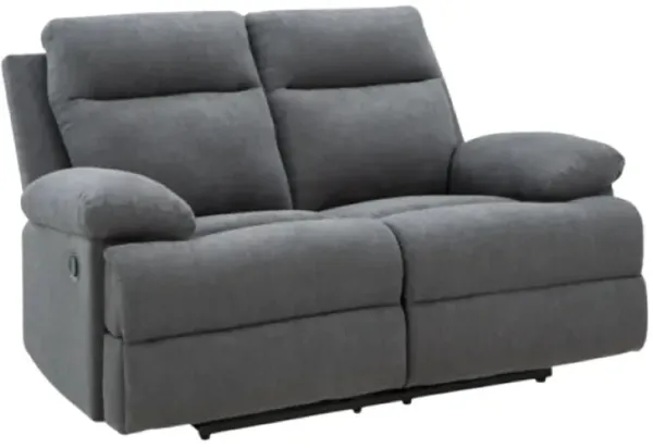 Signature Design by Ashley® Side-Swipe Charcoal Manual Reclining Loveseat
