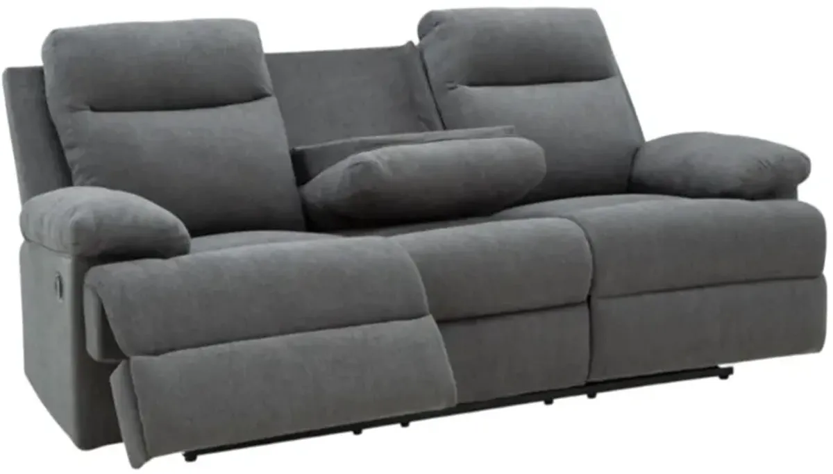 Signature Design by Ashley® Side-Swipe Charcoal Manual Reclining Sofa