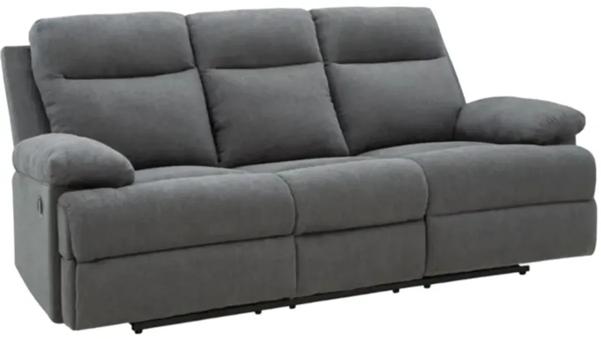 Signature Design by Ashley® Side-Swipe Charcoal Manual Reclining Sofa