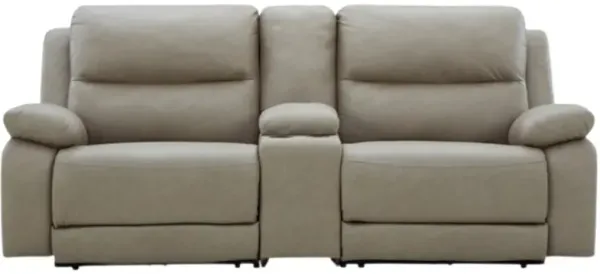 Signature Design by Ashley® Narwhal Place 3-Piece Pebble Power Reclining Sectional with Storage Console