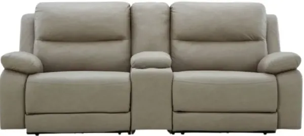 Signature Design by Ashley® Narwhal Place 3-Piece Pebble Power Reclining Sectional with Storage Console