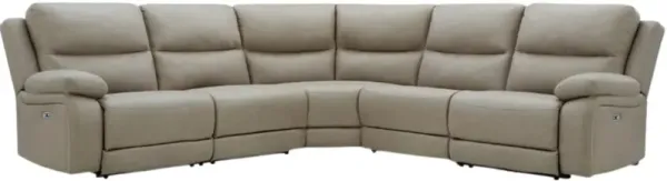Signature Design by Ashley® Narwhal Place 5-Piece Pebble Power Reclining Sectional