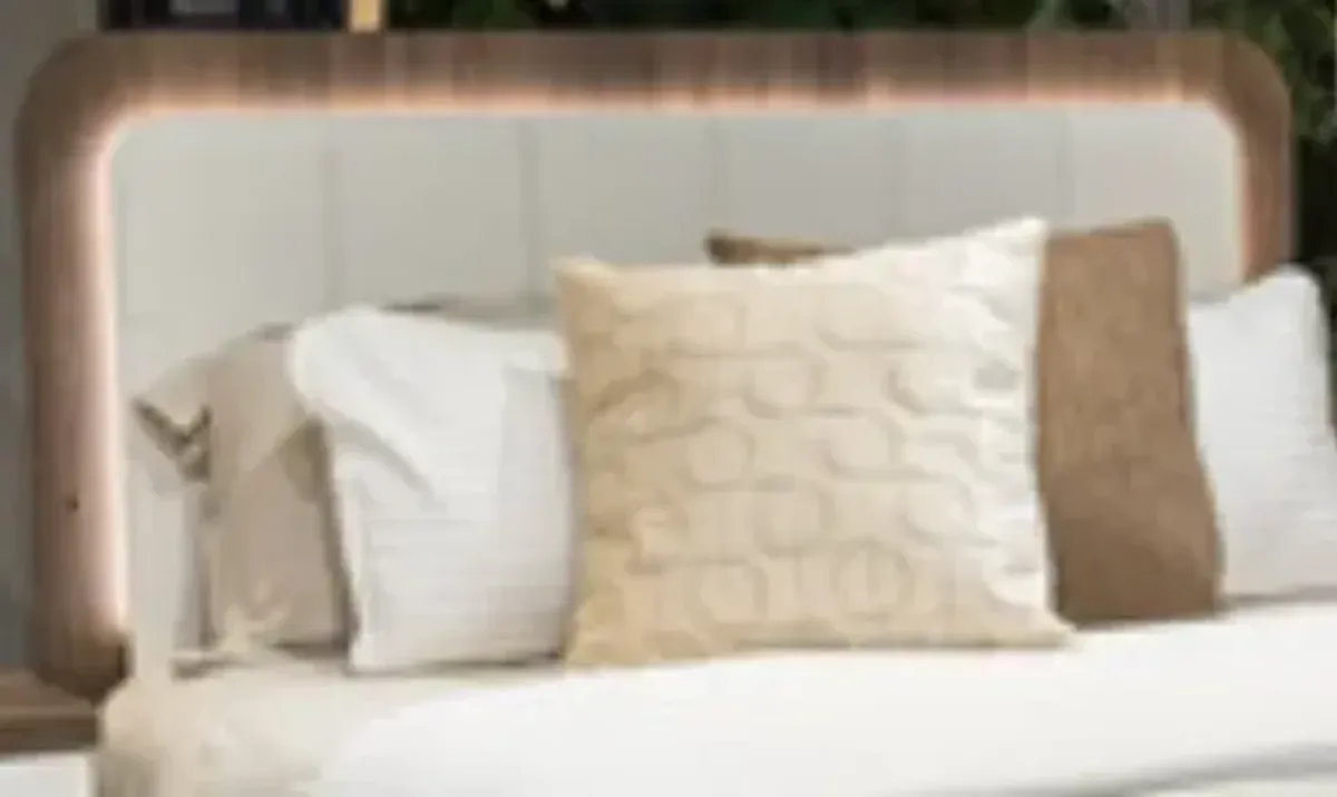 Signature Design by Ashley® Kendanport Brown/White Queen Upholstered Panel Headboard