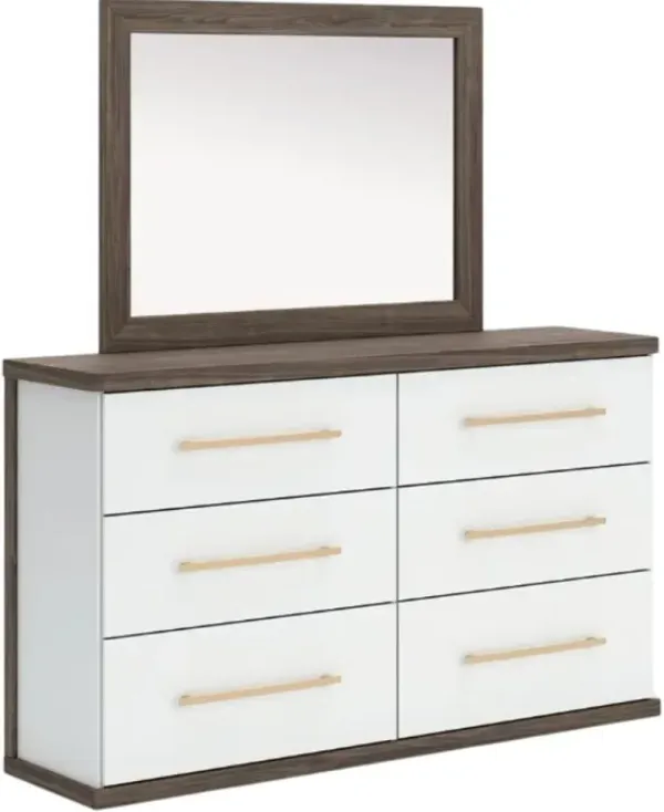 Signature Design by Ashley® Kendanport Brown/White Dresser and Mirror