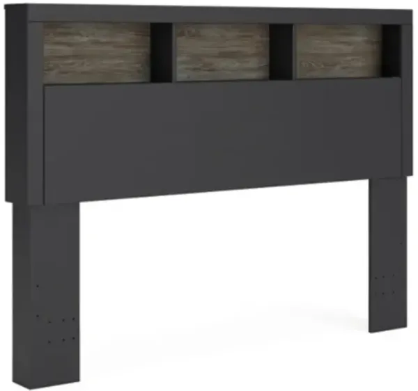 Signature Design by Ashley® Broachmyn Black/Gray Queen Bookcase Headboard