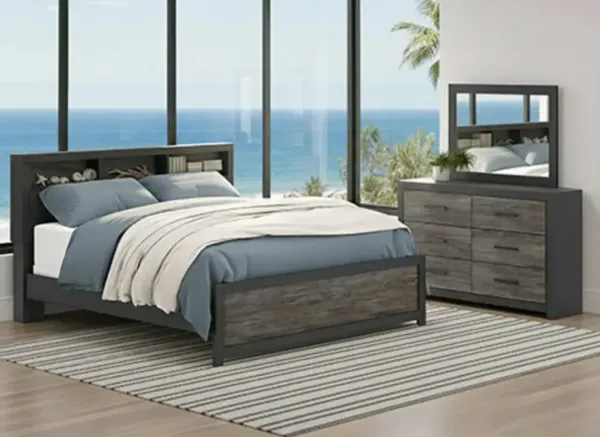 Signature Design by Ashley® Broachmyn Black/Gray Queen Bookcase Bed