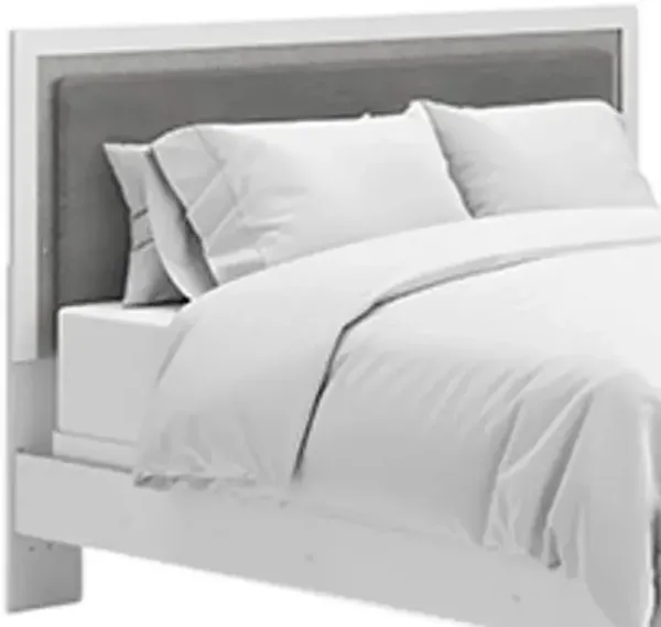 Signature Design by Ashley® Maeling Gray/White King Upholstered Panel Headboard